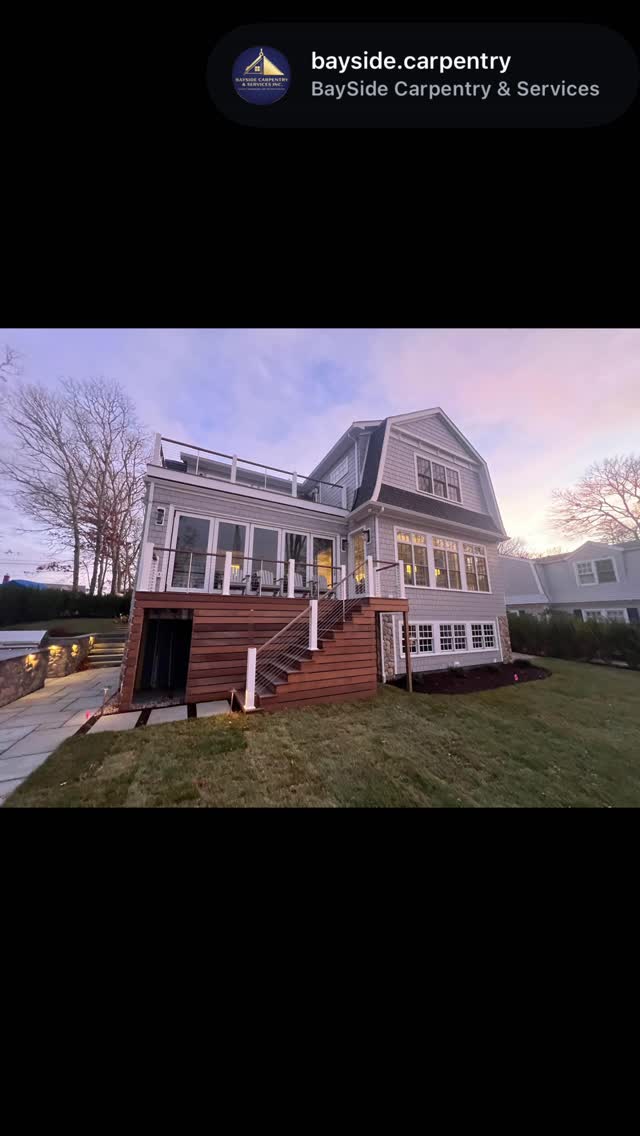 Exterior stairs, decking and finish details.
